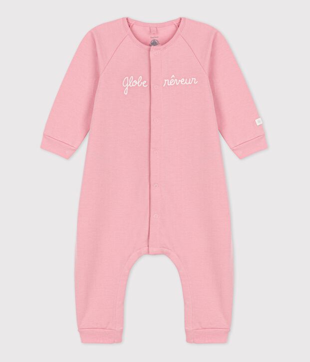 Baby-Overall aus Bio-Baumwoll-Molton rosa