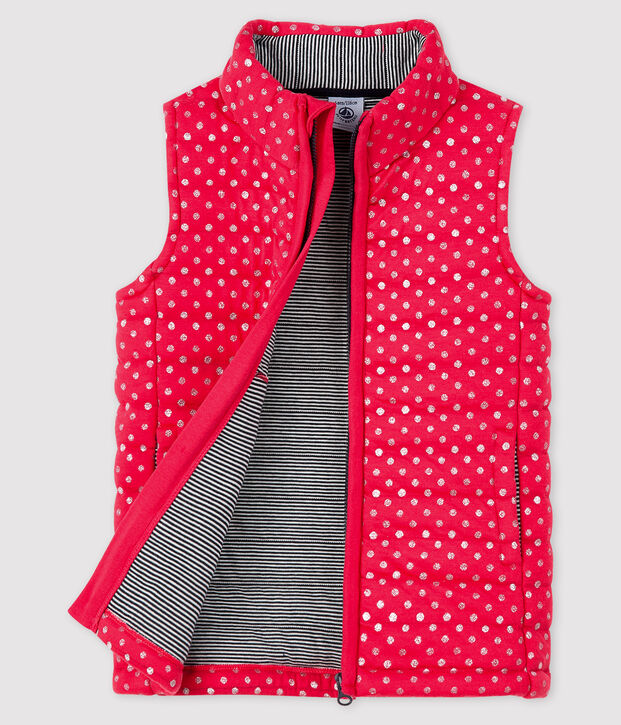 Weste f&uuml;r M&auml;dchen rosa/grau