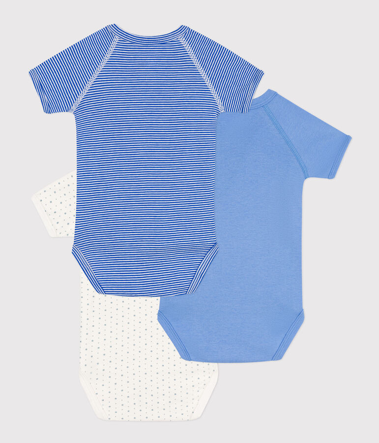 3er-Set bedruckte kurz&auml;rmelige Wickelbodys aus Baumwolle variante 1