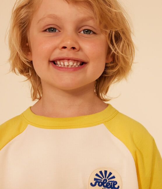 Kinder-Sweatshirt aus leichtem Molton gelb AVALANCHE/ NECTAR