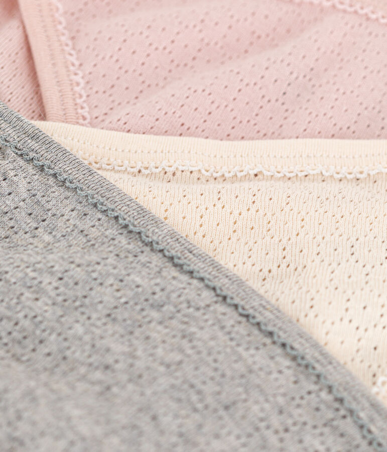 3er-Set Slips aus Baumwolle f&uuml;r M&auml;dchen vielfarbig