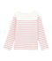 Mädchen-Langarmshirt weiss MARSHMALLOW/rosa BABYLONE