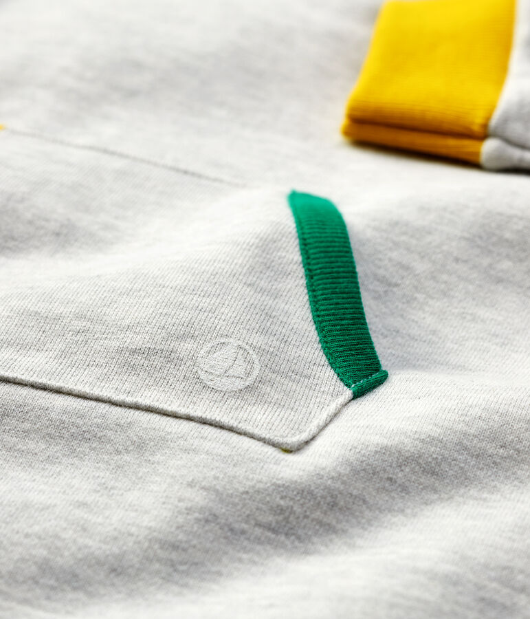 Baby-Kleid aus Molton f&uuml;r M&auml;dchen grau