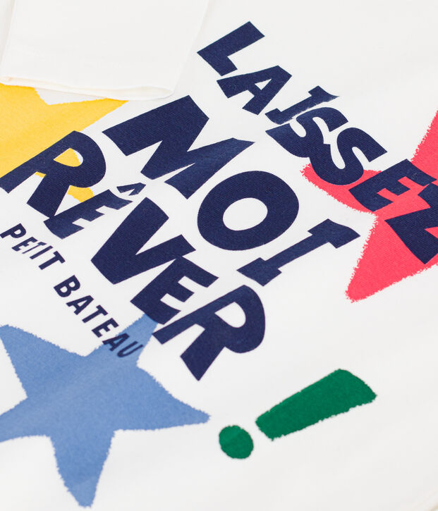 Lang&auml;rmeliges Kinder-T-Shirt mit Motiv weiss