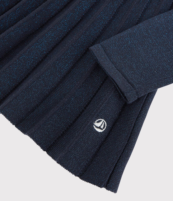 Kinderkleid aus Baumwolle für Mädchen blau SMOKING BRILLANT