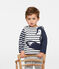 Neu interpretiertes Baby-Streifenshirt für Jungen beige COQUILLE/blau SMOKING