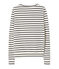 Gestreifter Damen-Cardigan beige COQUILLE/blau SMOKING