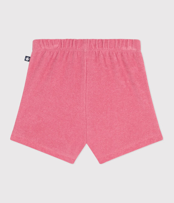 Baby-Shorts aus Baumwoll-Frottee rosa PEONIA