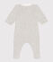 Baby-Strampler aus Samt grau BELUGA CHINE