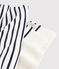 Gestreifter Herren-/Damenschal. weiss MARSHMALLOW/blau SMOKING