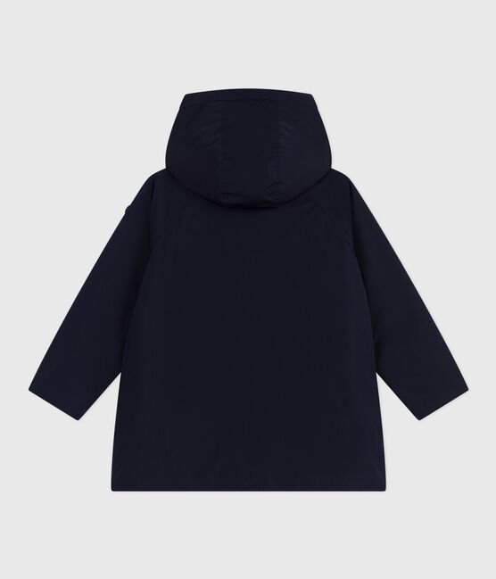 Kinder-Parka halblang und einfarbig blau SMOKING