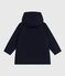 Kinder-Parka halblang und einfarbig blau SMOKING