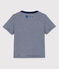 Baby-T-Shirt Petit Bateau × Water Family blau MEDIEVAL/weiss MARSHMALLOW