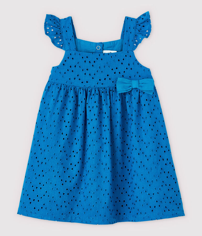 Baby-Tr&auml;gerkleid mit englischer Stickerei f&uuml;r M&auml;dchen blau