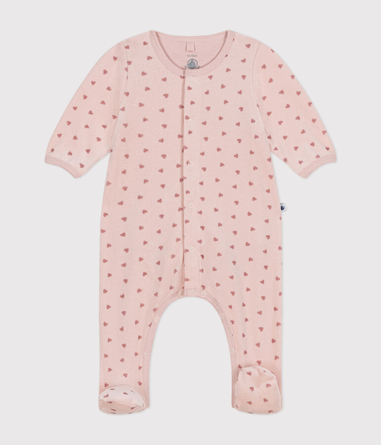 Bodyjama aus Nicki mit kleinen Herzen f&uuml;r Babys rosa SALINE/ ROSEWOOD