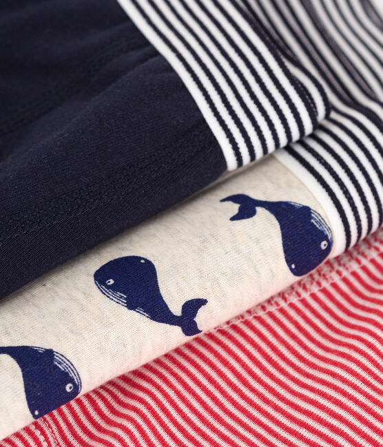 3er-Set Kinder-Boxershorts aus Baumwolle mit Wal-Motiv variante 1