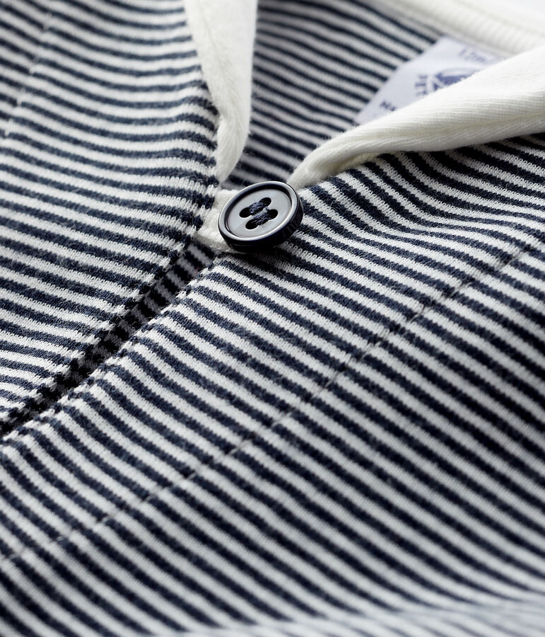 Baby-T-Shirt mit Ringelmuster f&uuml;r Jungen blau/weiss