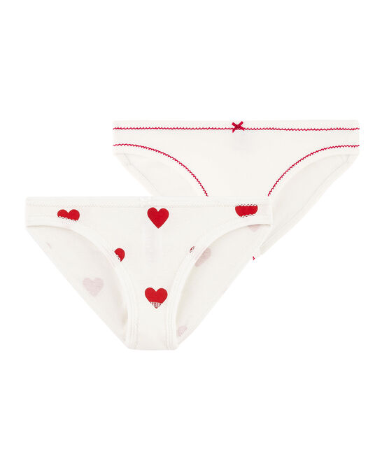 Set mit 2 Damenslips mit Herzmuster Variante 1 PACK