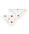 Set mit 2 Damenslips mit Herzmuster Variante 1 PACK