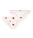 Set mit 2 Damenslips mit Herzmuster