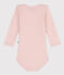 Langärmeliger Baby-Body aus Wolle und Baumwolle  rosa SALINE
