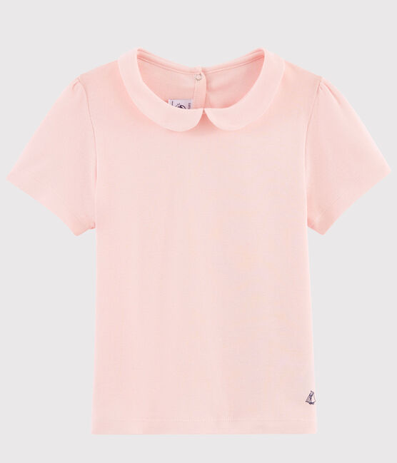 Kurzärmliges Kinder-T-Shirt aus Baumwolle für Mädchen rosa MINOIS