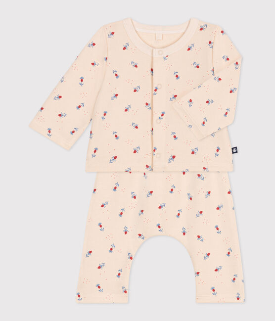 2-teiliges Baby-Set aus Baumwolle weiss AVALANCHE/ MULTICO