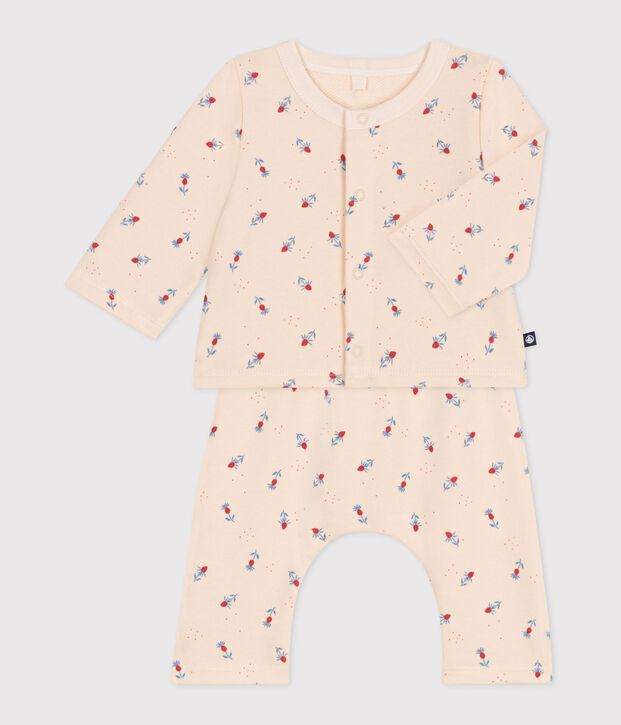 2-teiliges Baby-Set aus Baumwolle naturfarben/vielfarbig