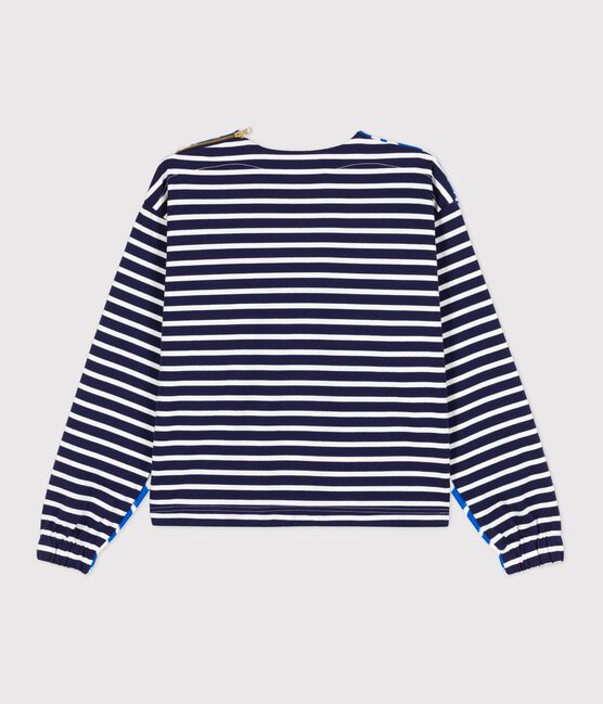 Matrosenshirt in einer Hyères-Neuauflage für Damen weiss ECUME/blau BLEU