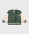 Baby-CollegeJacke aus Molton. grün CROCO/ AVALANCHE