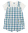 Baby-kurzoverall jungen blau FONTAINE/weiss MARSHMALLOW