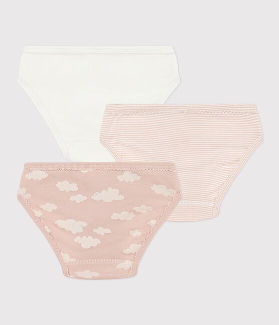 3er-Set Slips aus Baumwolle für Mädchen mit Wolkenmotiv variante 1