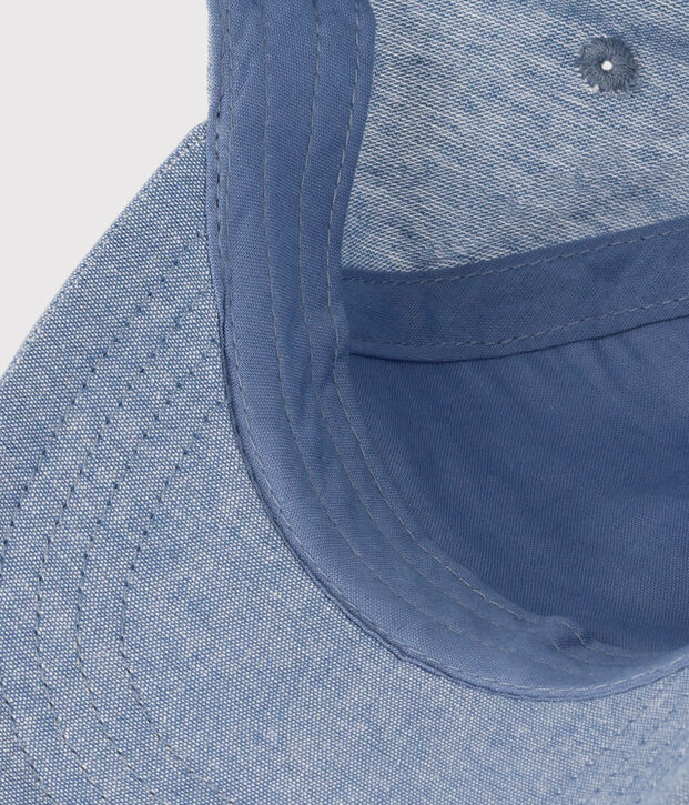 Babykappe Petit Bateau Family aus Denim blau