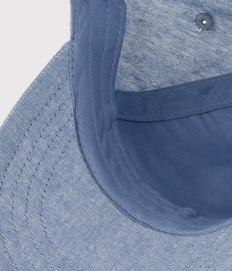 Babykappe Petit Bateau Family aus Denim blau