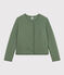 Damen-Cardigan aus gestepptem Doppeljersey grün CROCO