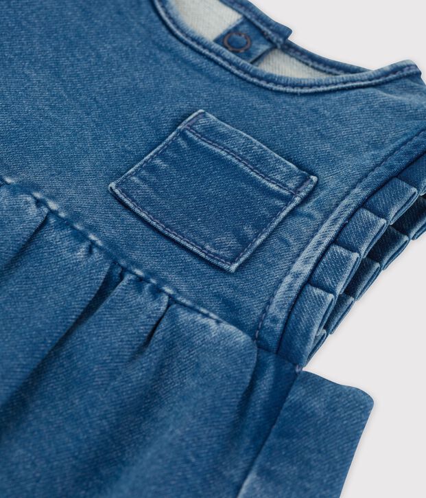 Babykleid aus umweltvertr&auml;glichem Denim blau