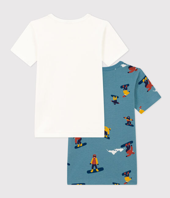 2er-Set kurzärmelige T-Shirts aus Baumwolle mit Snowboard-Motiv für Jungen variante 1