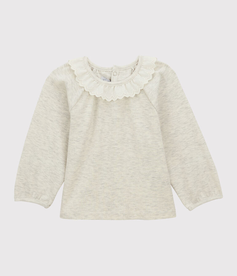 Baby-Bluse aus Baumwolle. beige