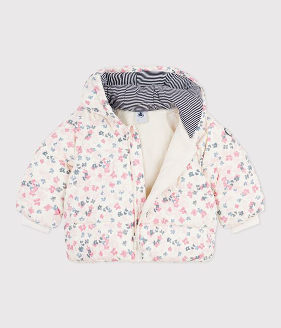 Gemusterte Baby-Winterjacke MILK/ MULTICO