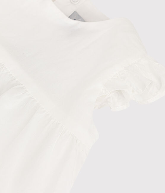 Ärmelloses Babykleid aus Popeline weiss ECUME