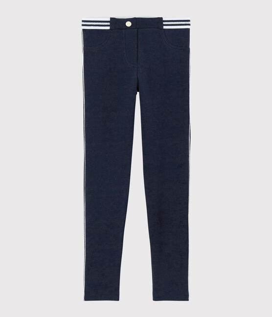 Kinder-Jegging aus Baumwolle mit Elasthan, Mädchen blau SMOKING