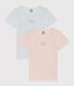 2er-Set kurzärmelige T-Shirts aus Baumwolle mit Ringelstreifen für Mädchen