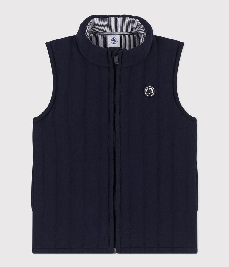 Kinder-Weste aus Doppeljersey blau