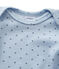 Langärmeliger Baby-Jungen-Body aus Wolle/Baumwolle blau FRAICHEUR/grau TEMPETE