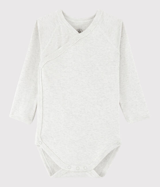 Langärmeliger Baby-Body in Wickelform Mädchen/Jungen beige MONTELIMAR CHINE