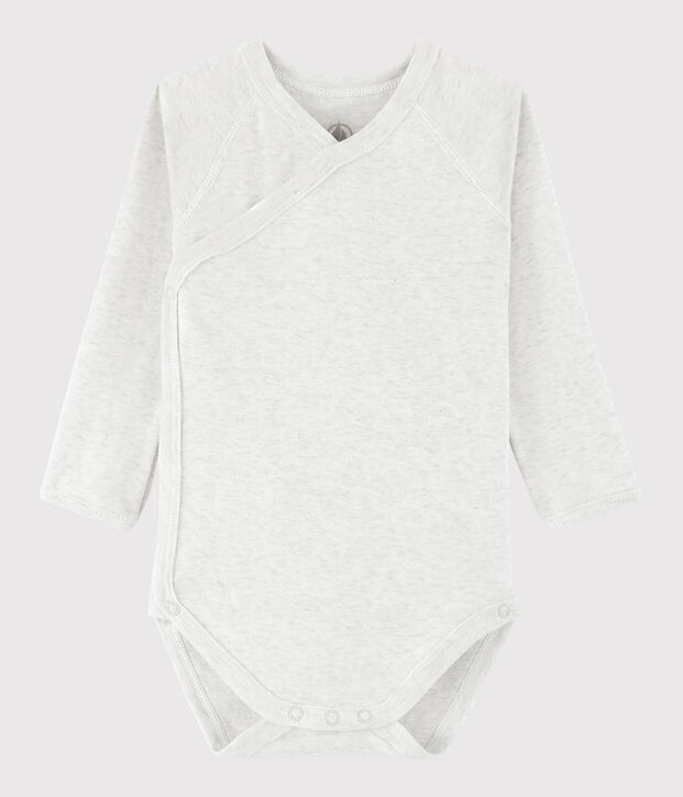 Lang&auml;rmeliger Baby-Body in Wickelform M&auml;dchen/Jungen MONTELIMAR CHINE