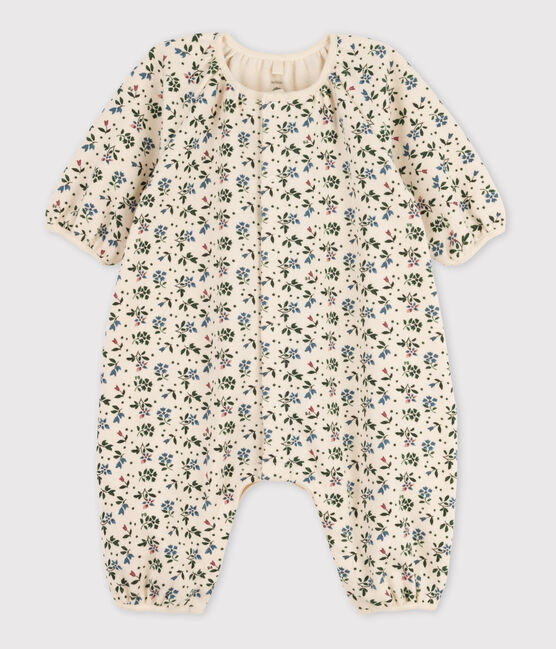 Bedruckter langer Baby-Overall aus Baumwolle weiss AVALANCHE/ MULTICO