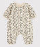 Bedruckter langer Baby-Overall aus Baumwolle weiss AVALANCHE/ MULTICO