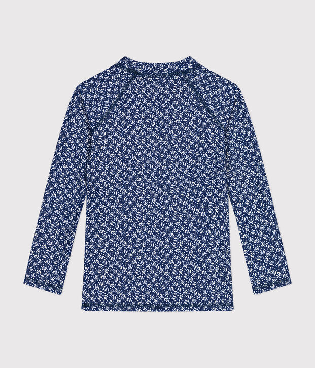 T-Shirt mit UV-Schutz Kinder/M&auml;dchen blau/weiss