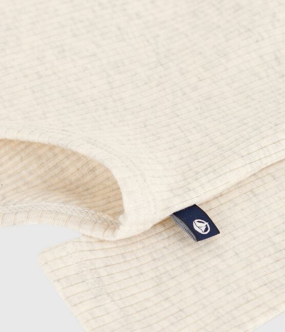Baby-Body mit Rollkragen aus einfarbiger Baumwolle  beige MONTELIMAR CHINE